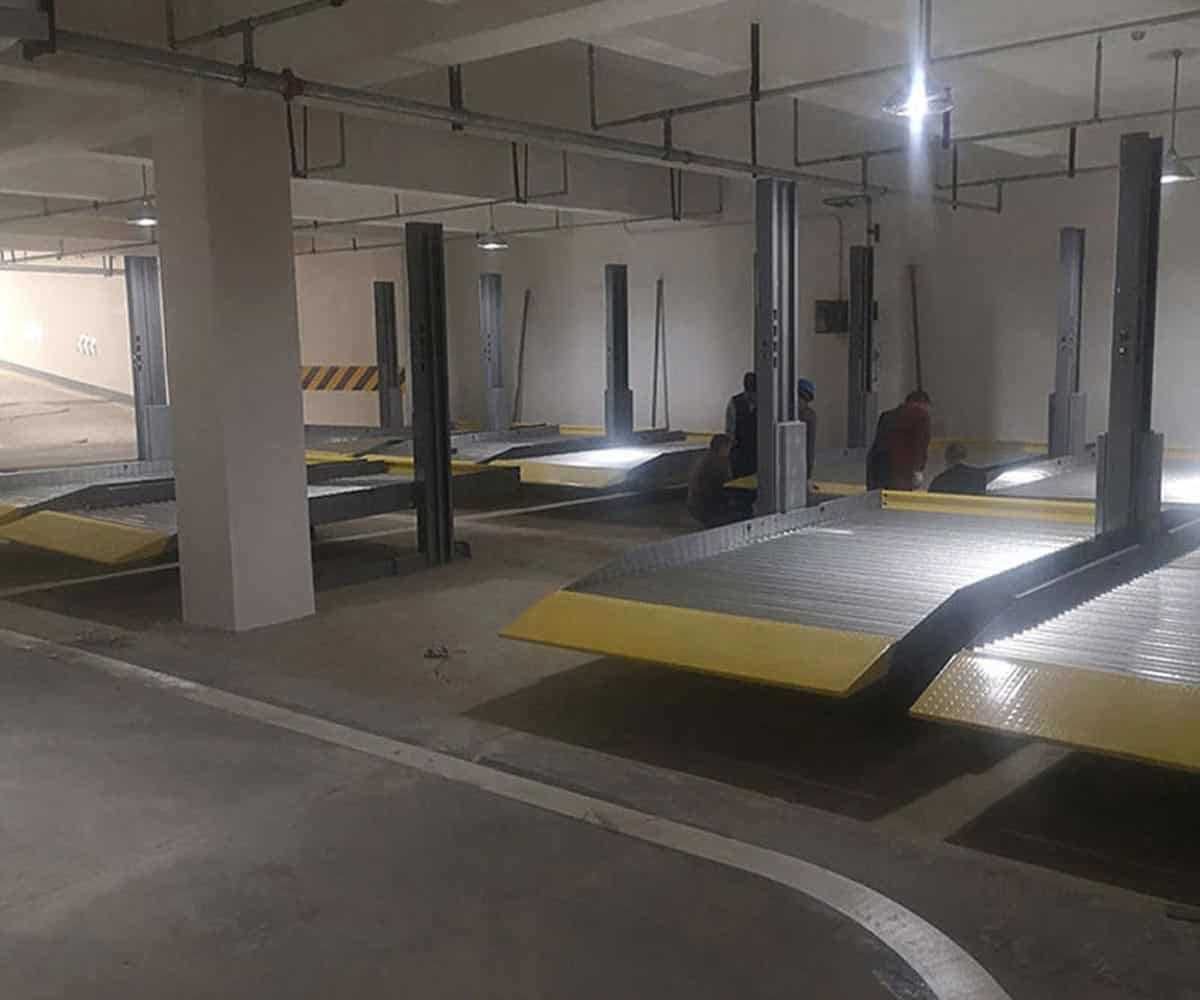 涪城區雙層升降平移機械車位回收